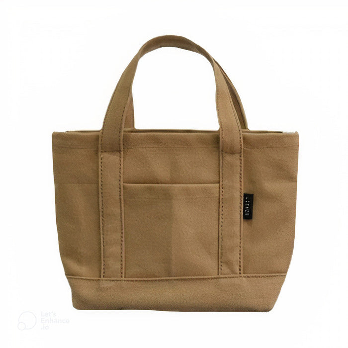 Women's Canvas Tote Bag with Front Pocket for Everyday