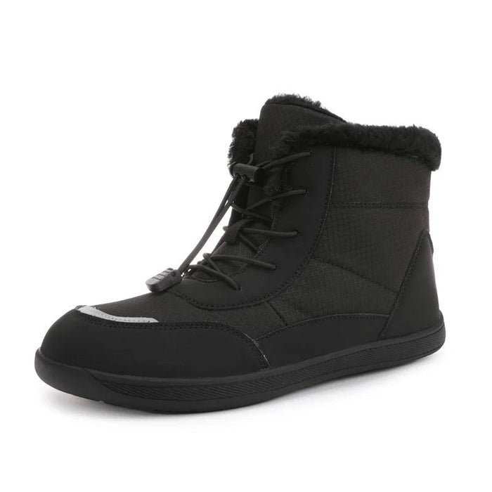 Women's Fleece-Lined Barefoot Winter Boots Lace-Up