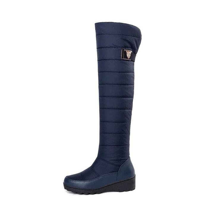 Women's Quilted Knee-High Waterproof Winter Boots