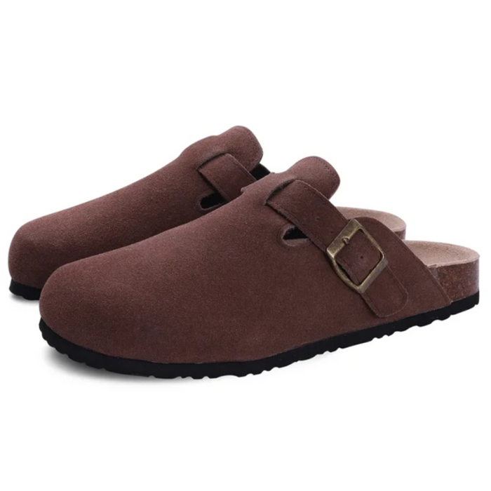 Women's Cork Footbed Clogs with Adjustable Buckle Strap