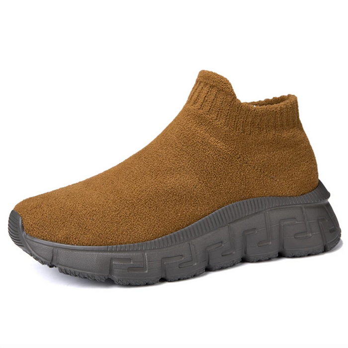 Men's Slip-On Sneakers Elastic Collar Arch Support