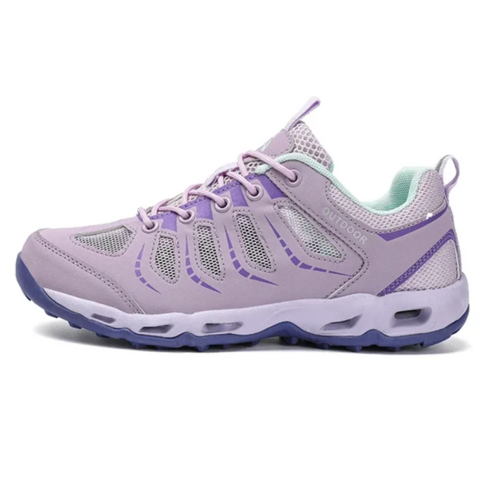 Women's Mesh Air Cushion Hiking Shoes Lace-Up Trainers