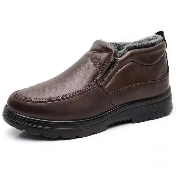 Men's Slip-On Ankle Boots with Warm Lining Waterproof