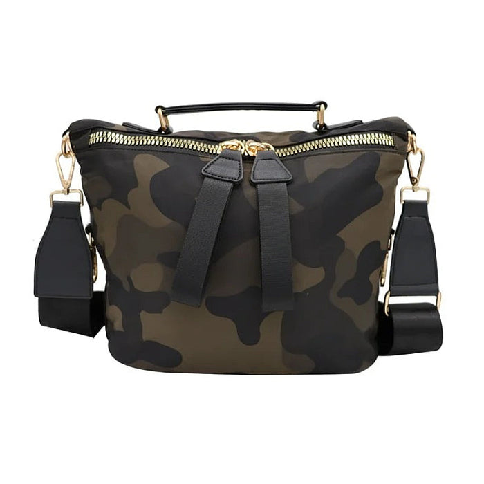 Women's Camouflage Tote Bag with Zipper Closure