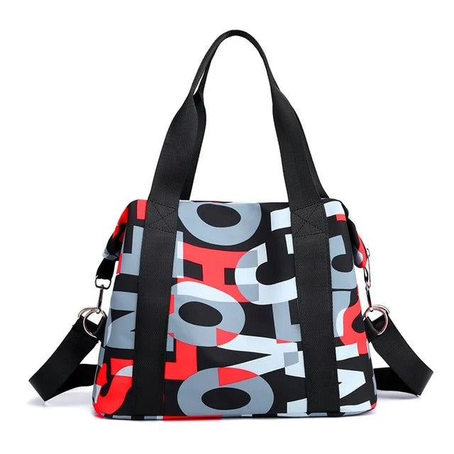 Women's Graphic Tote Bag with Adjustable Crossbody Strap