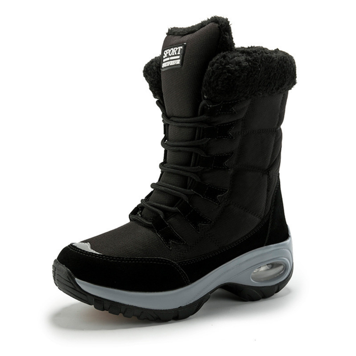 Women's Lace-Up Snow Boots Faux Fur Lined Waterproof