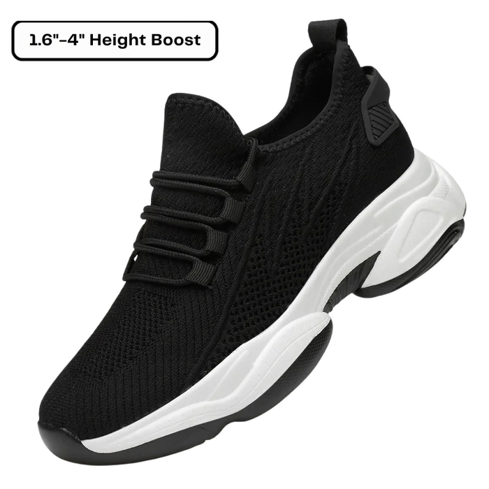 Height Boost Sneakers Slip-On Mesh Upper Lace-Up