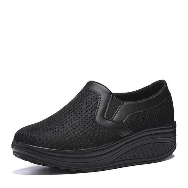 Women's Slip-On Platform Sneakers with Arch Support