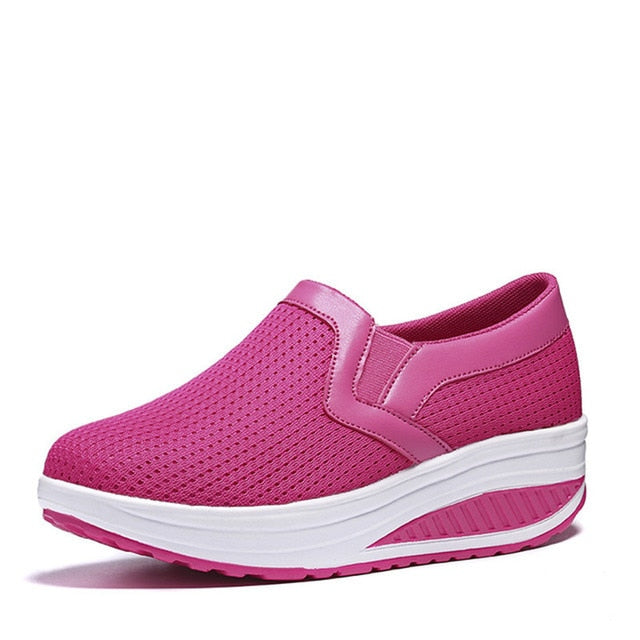 Women's Slip-On Platform Sneakers with Arch Support
