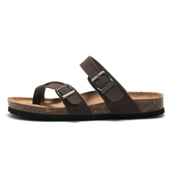 Women's Cork Footbed Sandals Adjustable Buckle Strap