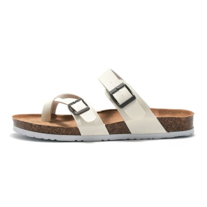 Women's Cork Footbed Sandals Adjustable Buckle Strap