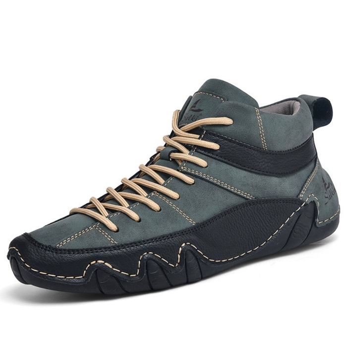 Men's High-Top Barefoot Walking Boots with Arch Support