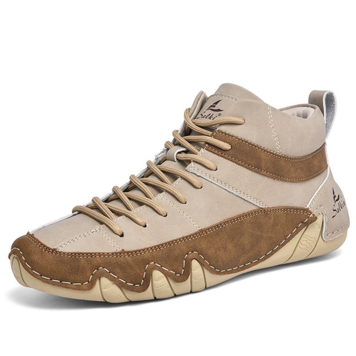 Men's High-Top Barefoot Walking Boots with Arch Support