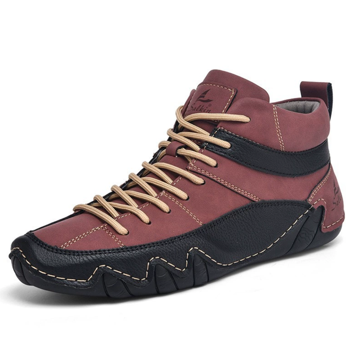 Men's High-Top Barefoot Walking Boots with Arch Support