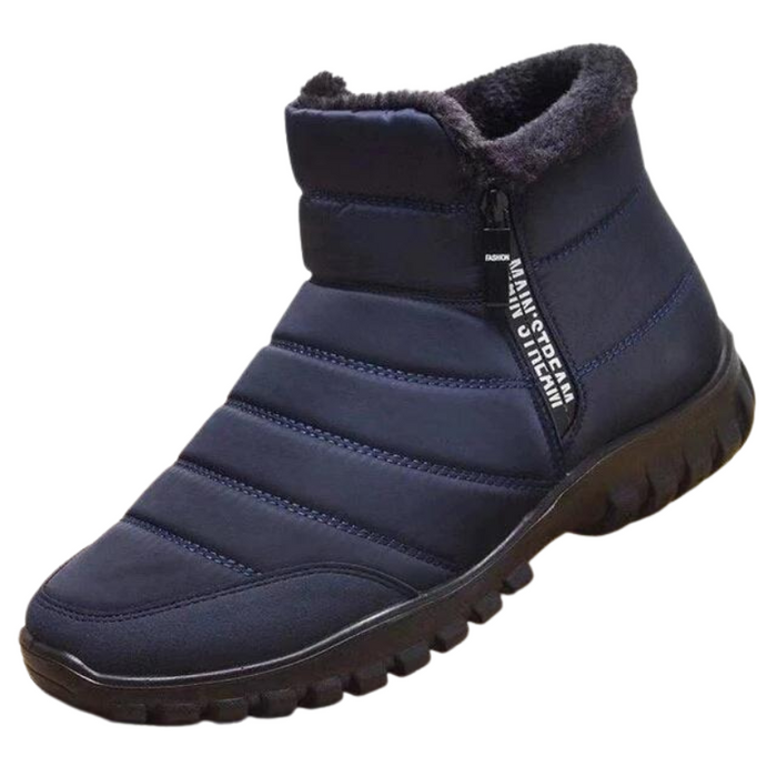 Men's Insulated Ankle Snow Boots with Grip Outsole