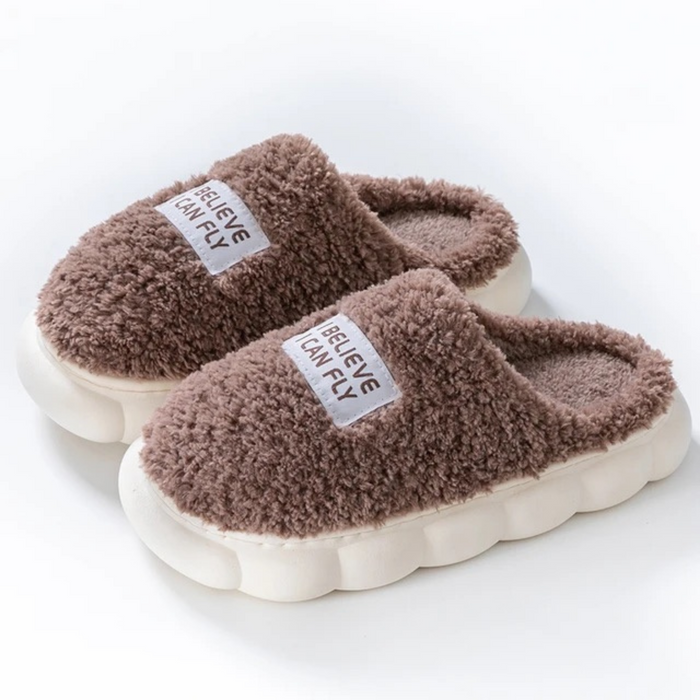 Women's Fuzzy Arch-Support Slippers Slip-On for Home