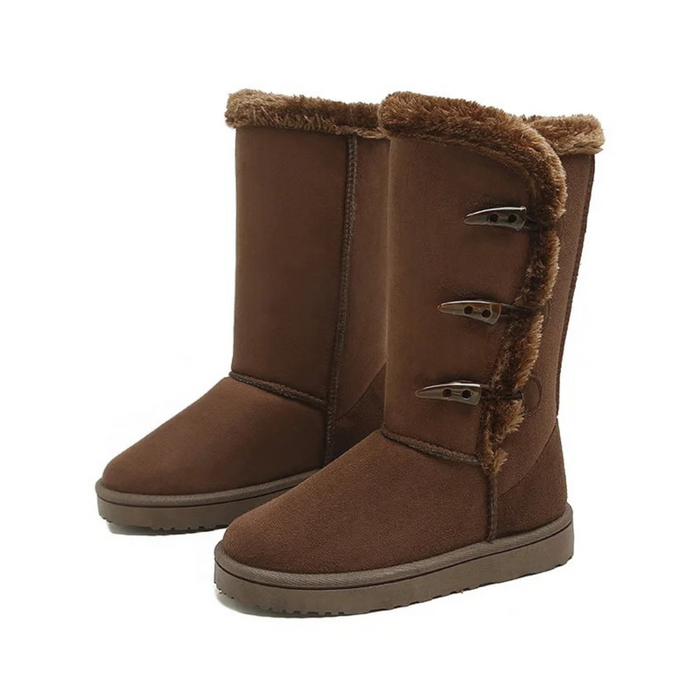 Women's Mid-Calf Winter Boots with Faux Fur Lining