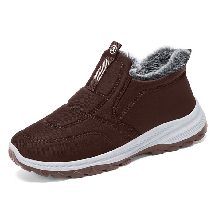 Women's Fur-Lined Slip-On Winter Boots with Anti-Skid Sole