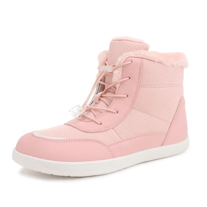 Women's Fleece-Lined Barefoot Winter Boots Lace-Up