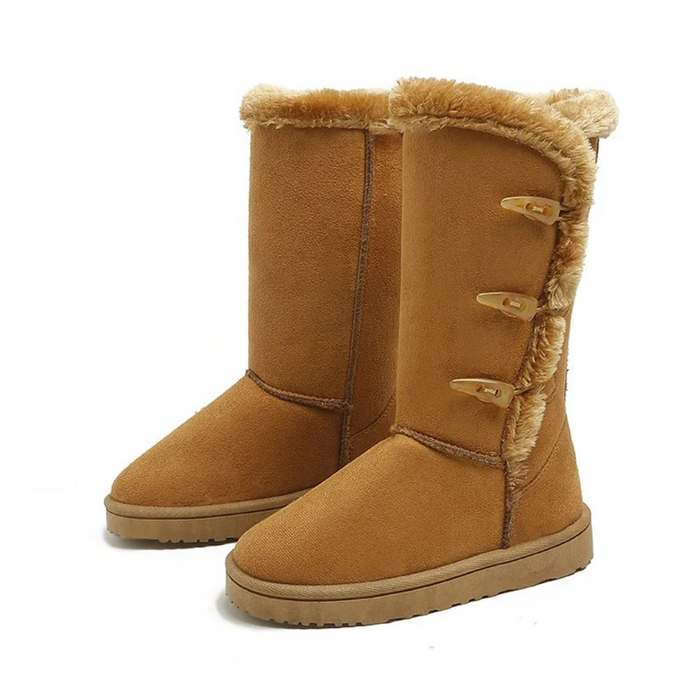 Women's Mid-Calf Winter Boots with Faux Fur Lining