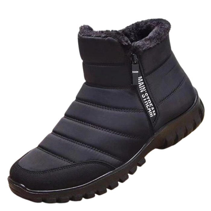 Men's Insulated Ankle Snow Boots with Grip Outsole
