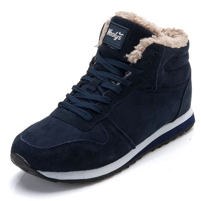 Women's Fur-Lined Ankle Boots Lace-Up Anti-Slip