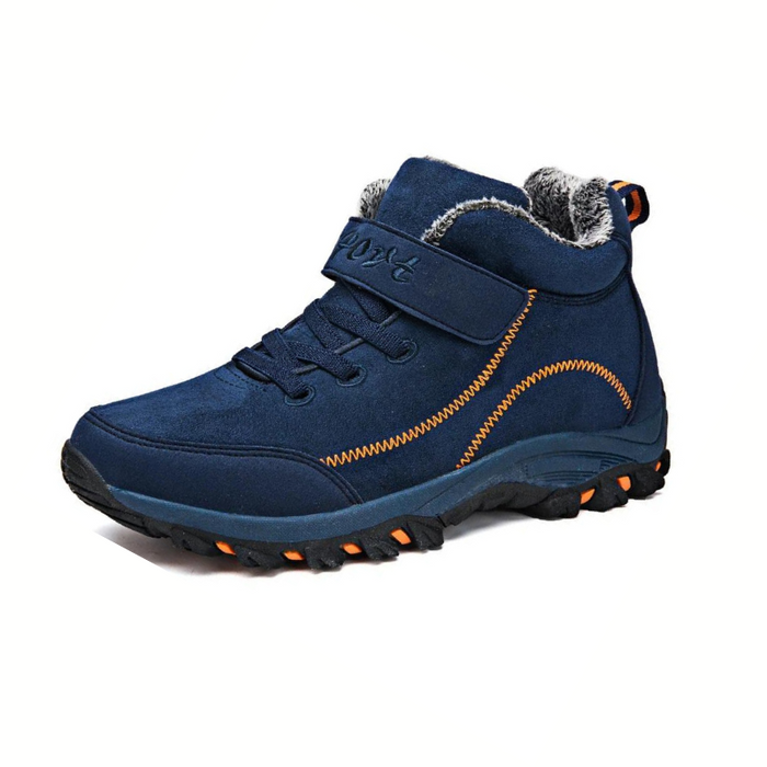 Women's Hiking Boots with Hook-and-Loop Strap Warm Lining