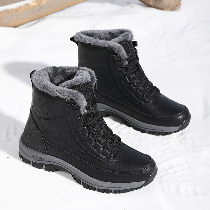 Fleece-Lined Ankle Boots with Non-Slip Barefoot Sole