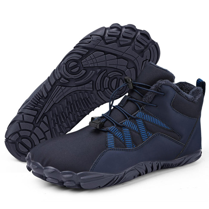 Fleece-Lined Winter Barefoot Shoes Waterproof Non-Slip