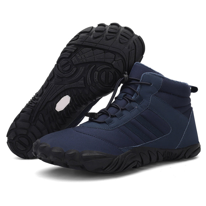 Fleece-Lined Barefoot Hiking Boots Waterproof Non-Slip