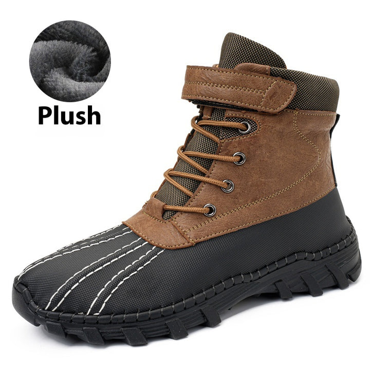 Lace-Up Winter Boots with Fleece Lining – Rubber Sole, Unisex