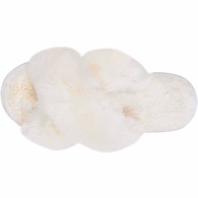 Fluffy criss cross faux fur slides