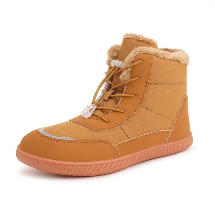 Women's Fleece-Lined Barefoot Winter Boots Lace-Up