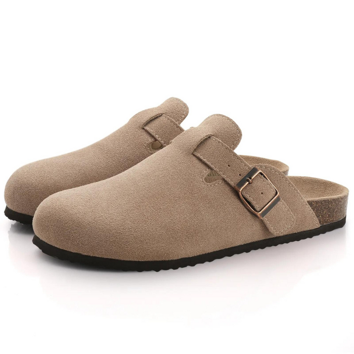 Women's Cork Footbed Clogs with Adjustable Buckle Strap