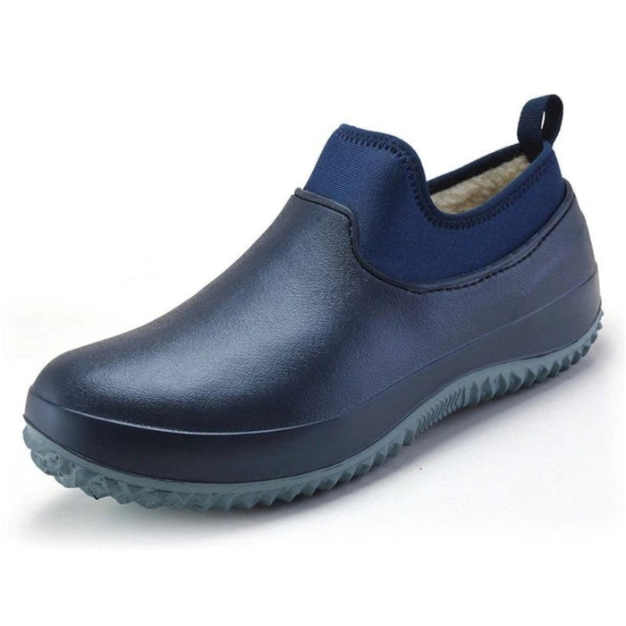 Women's Slip-On Rubber Winter Shoes with Plush Lining