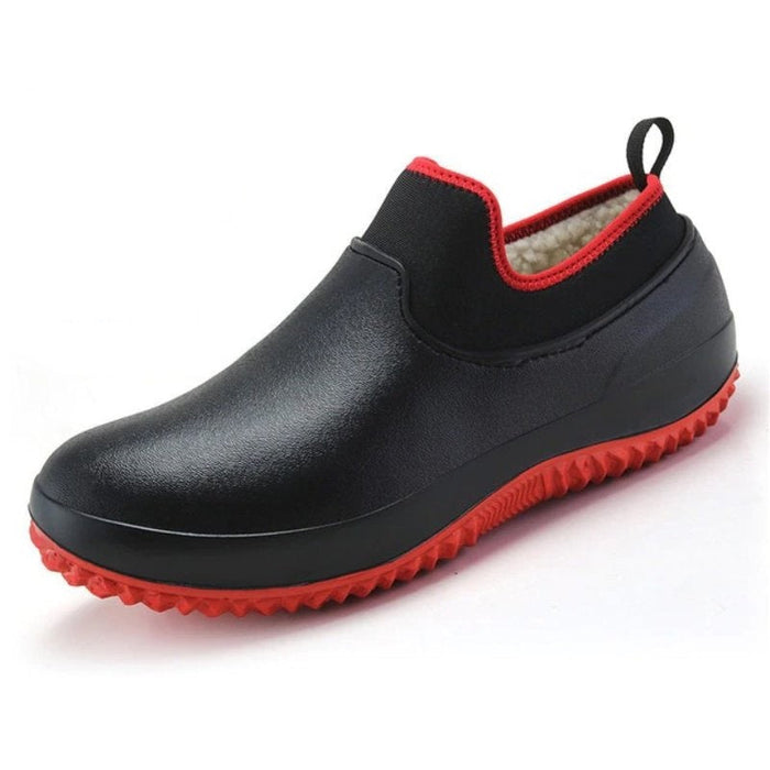 Women's Slip-On Rubber Winter Shoes with Plush Lining
