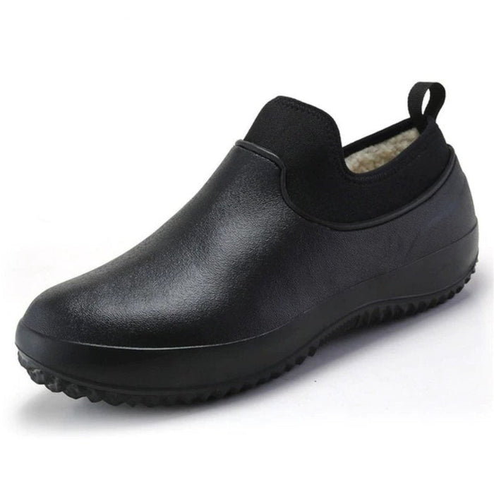 Women's Slip-On Rubber Winter Shoes with Plush Lining