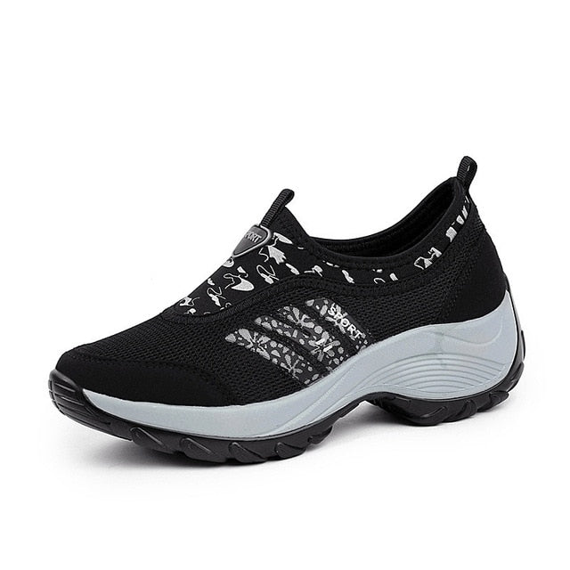 Women's Mesh Athletic Walking Shoes with Arch Support