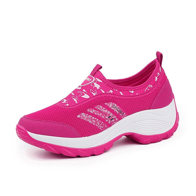 Women's Mesh Athletic Walking Shoes with Arch Support