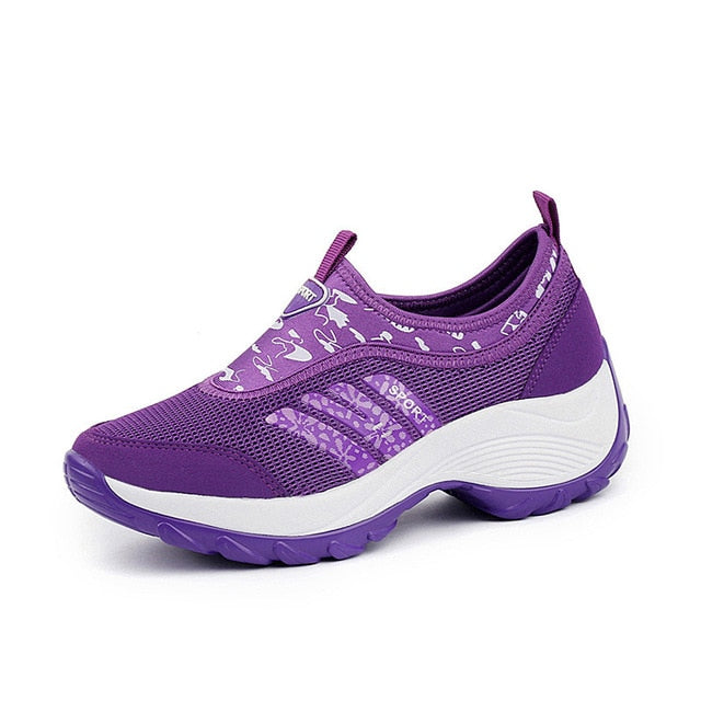 Women's Mesh Athletic Walking Shoes with Arch Support
