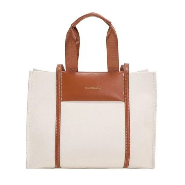 Women's Canvas Tote Bag with Top Handles for Daily Use
