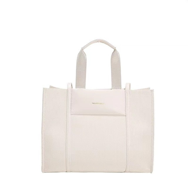Women's Canvas Tote Bag with Top Handles for Daily Use