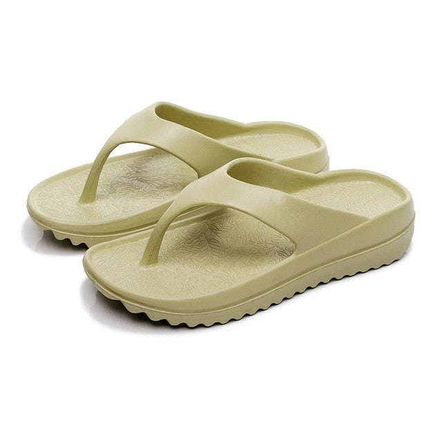 Women's Thong Flip Flops with Textured Footbed