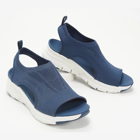 Women's Knit Slip-On Sport Sandals with Cushioned Sole