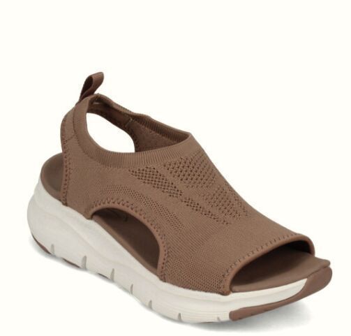 Women's Knit Slip-On Sport Sandals with Cushioned Sole