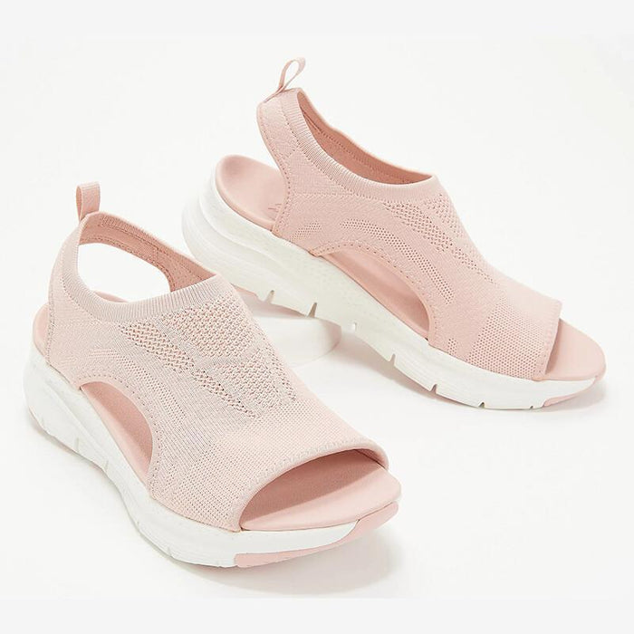 Women's Knit Slip-On Sport Sandals with Cushioned Sole