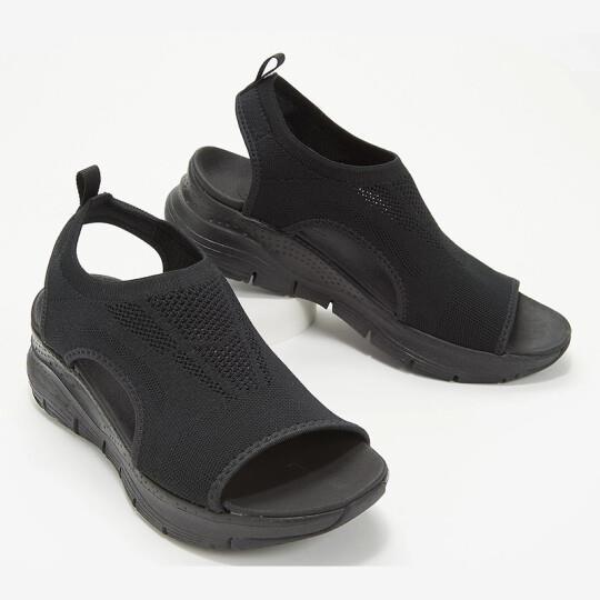 Women's Knit Slip-On Sport Sandals with Cushioned Sole