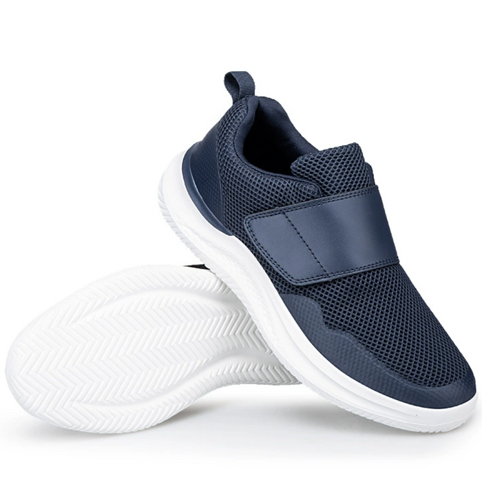Men's Mesh Walking Shoes with Arch Support and Velcro Closure