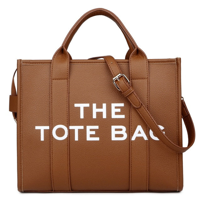 Women's Structured Tote Bag with Logo and Crossbody Strap