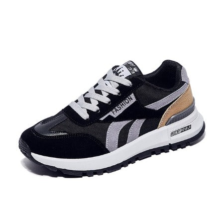Women's White Retro Running Shoes with Arch Support